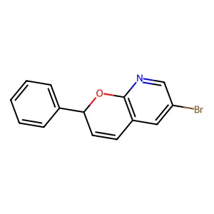 2H-Pyrano(2,3-b)pyridine, 6-bromo-2-phenyl- structure