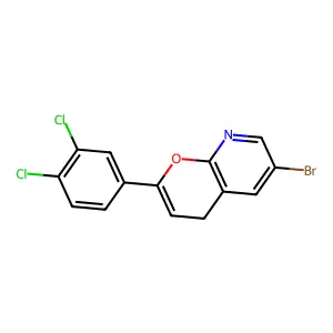 4H-Pyrano(2,3-b)pyridine, 6-bromo-2-(3,4-dichlorophenyl)- structure
