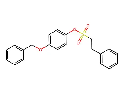 2-Phenyl-ethanesulfonic acid 4-benzyloxy-phenyl ester structure