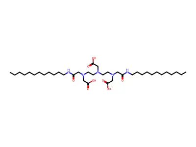 6,9-Bis(carboxymethyl)-3-(2-(dodecylamino)-2-oxoethyl)-11-oxo-3,6,9,12-tetraazatetracosan-1-oic acid structure