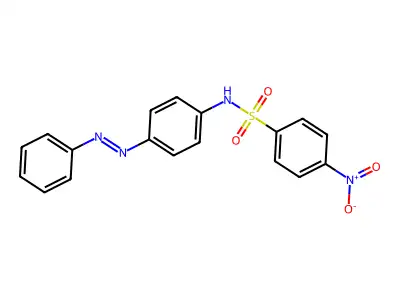 Benzenesulfonamide, 4-nitro-N-[4-(phenylazo)phenyl]-, (E)-(9CI) structure