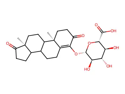 4-Hydroxy-4-androstene-3,17-dione glucuronide structure