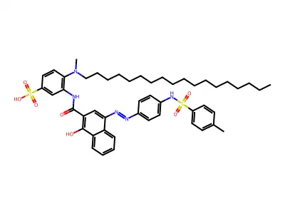 3-({1-HYDROXY-4-[(E)-(4-{[(4-METHYLPHENYL)SULFONYL]AMINO}PHENYL)DIAZENYL]-2-NAPHTHOYL}AMINO)-4-[METHYL(OCTADECYL)AMINO]BENZENESULFONIC ACID structure
