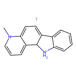 4-甲基-11H-吡啶并[3,2-a]咔唑鎓碘化物 structure