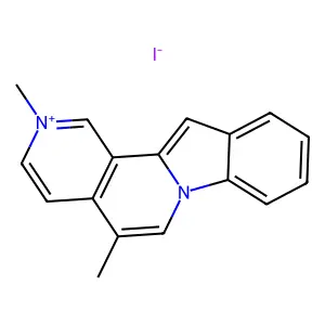 2,5-Dimethyl-11H-pyrido(3,4-a)carbazolium iodide structure