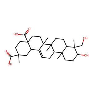 3,23-二羟基齐墩果-12-烯-28,29-二酸 structure