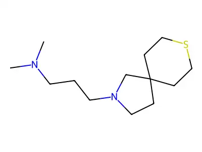N,N-Dimethyl-3-(8-thia-2-azaspiro(4.5)dec-2-yl)-1-propanamine structure