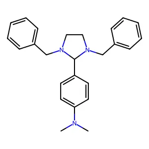 4-(1,3-dibenzylimidazolidin-2-yl)-N,N-dimethylaniline structure