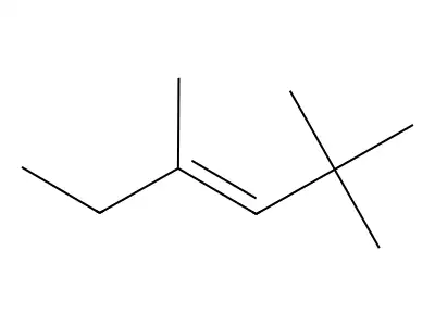 2,2,4-Trimethyl-3-hexene structure