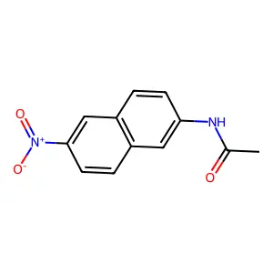N-{6-nitro-2-naphthyl}acetamide structure