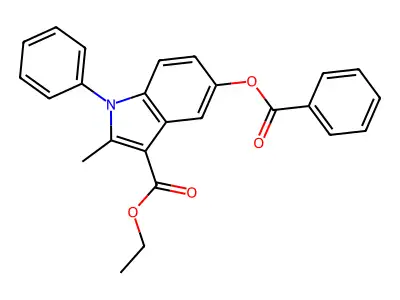 ethyl 5-(benzoyloxy)-2-methyl-1-phenyl-1H-indole-3-carboxylate structure