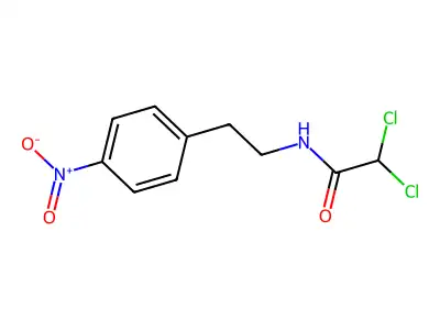1-(4-Nitrophenyl)-2-dichloroacetamidoethane structure