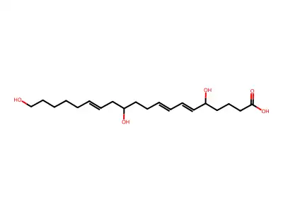 5,12,20-三羟基二十碳-6,8,14-三烯酸 structure