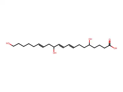 5,12,20-三羟基二十碳-8,10,14-三烯酸 structure