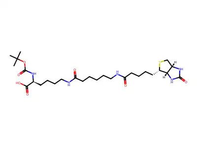 N2-t-Boc-N6-(biotinamido-6-N-caproylamido)lysine structure