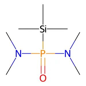 Phosphine, bis(dimethylamino)trimethylsilyl-, P-oxide structure