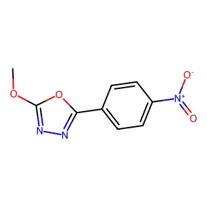 2-Methoxy-5-(4-nitrophenyl)-1,3,4-oxadiazole structure