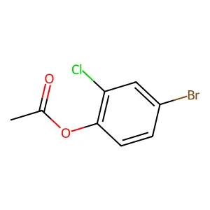 (4-Bromo-2-chlorophenyl) acetate structure