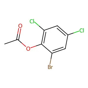 (2-Bromo-4,6-dichlorophenyl) acetate structure
