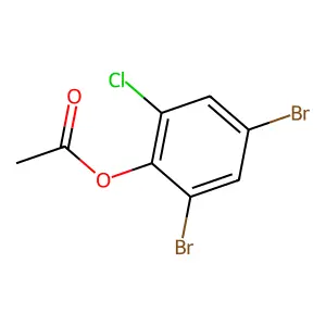 (2,4-Dibromo-6-chlorophenyl) acetate structure