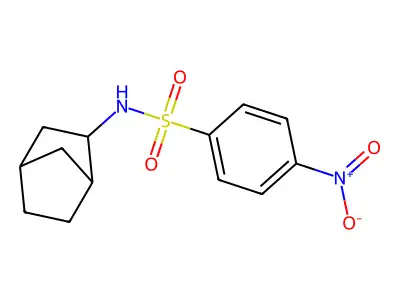 N-(3-bicyclo[2.2.1]heptanyl)-4-nitrobenzenesulfonamide structure