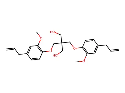 1,3-Propanediol, 2,2-bis((4-allyl-2-methoxyphenoxy)methyl)- structure