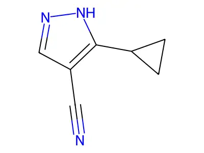3-cyclopropyl-1H-pyrazole-4-carbonitrile structure
