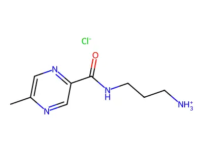 2-[(5-Methylpyrazine-2-carbonyl)amino]propylamine hydrochloride structure