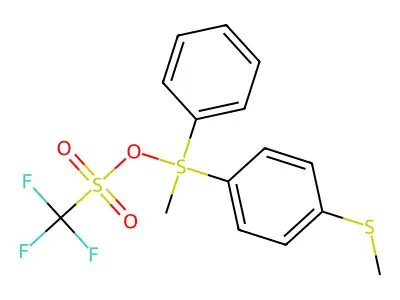 Methylphenyl(4-thiomethylphenyl)sulphonium triflate structure