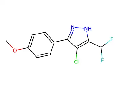 4-Chloro-3-difluoromethyl-5-(4-methoxyphenyl)pyrazole structure