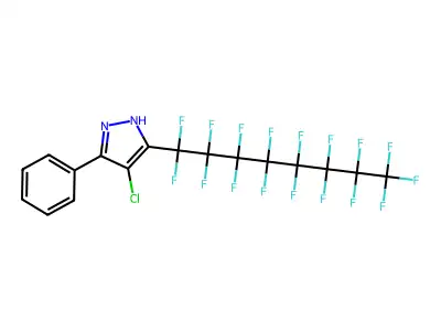 4-Chloro-3-(1,1,2,2,3,3,4,4,5,5,6,6,7,7,8,8,8-heptadecafluorooctyl)-5-phenyl-1h-pyrazole structure