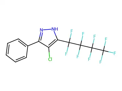 4-chloro-3-(1,1,2,2,3,3,4,4,4-nonafluorobutyl)-5-phenyl-1H-pyrazole structure