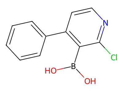 (2-Chloro-4-phenylpyridin-3-yl)boronic acid structure