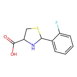 (R)-2-(2-Fluorophenyl)thiazolidine-4-carboxylic acid structure