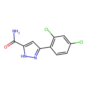 5-[2,4-Dichlorophenyl]pyrazole-3-carboxamide structure