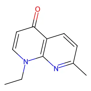 1-Ethyl-1,4-dihydro-7-methyl-4-oxo-1,8-naphthyridine structure