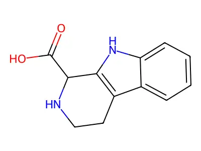 2,3,4,9-Tetrahydro-1H-pyrido(3,4-b)indole-1-carboxylic acid structure