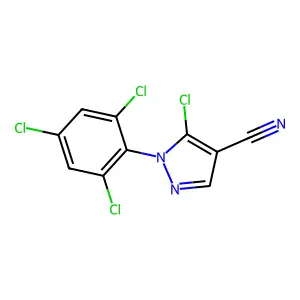 1H-Pyrazole-4-carbonitrile, 5-chloro-1-(2,4,6-trichlorophenyl)- structure
