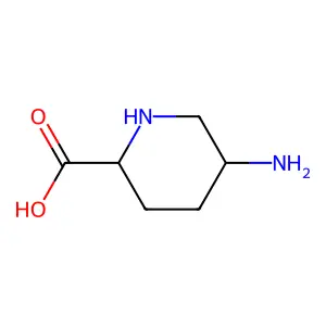 5-Aminopiperidine-2-carboxylic acid structure