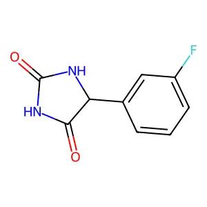 5-(3-Fluorophenyl)imidazolidine-2,4-dione structure