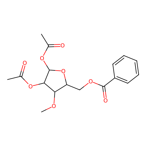 (4,5-Diacetyloxy-3-methoxyoxolan-2-yl)methyl benzoate structure