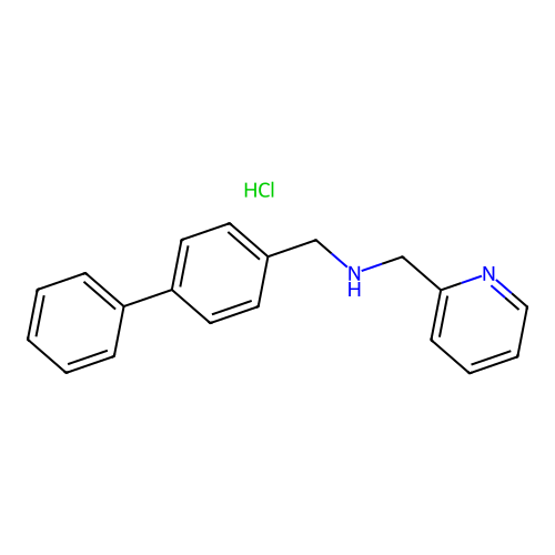 1-([1,1'-biphenyl]-4-yl)-N-(pyridin-2-ylmethyl)methanamine hydrochloride structure