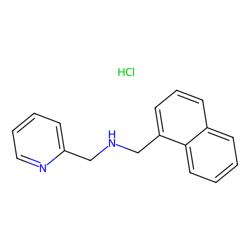 1-(naphthalen-1-yl)-N-(pyridin-2-ylmethyl)methanamine hydrochloride structure