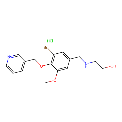 2-((3-Bromo-5-methoxy-4-(pyridin-3-ylmethoxy)benzyl)amino)ethanol hydrochloride structure