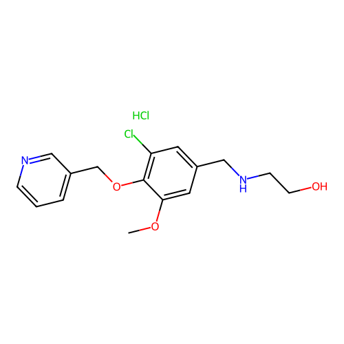 2-((3-Chloro-5-methoxy-4-(pyridin-3-ylmethoxy)benzyl)amino)ethanol hydrochloride structure