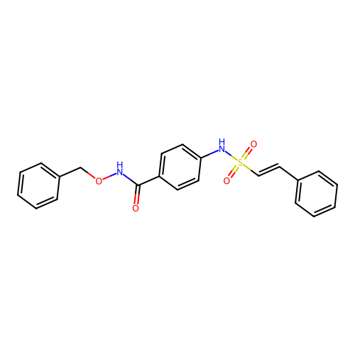 N-(benzyloxy)-4-(2-phenylethenesulfonamido)benzamide structure