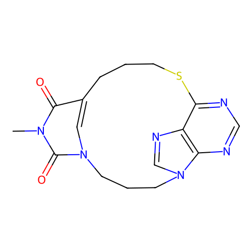 1,5-Pyrimidino-6,9-purinophane structure
