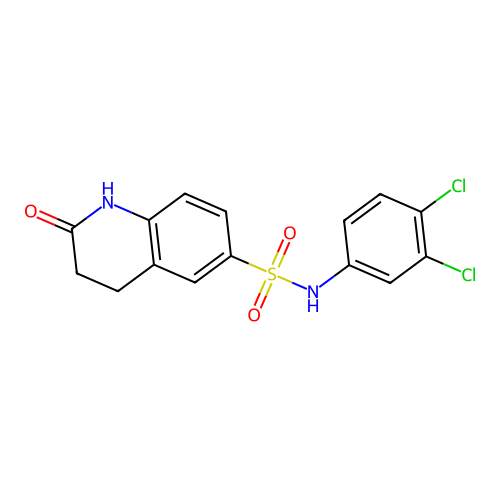 N-(3,4-dichlorophenyl)-2-oxo-1,2,3,4-tetrahydroquinoline-6-sulfonamide structure