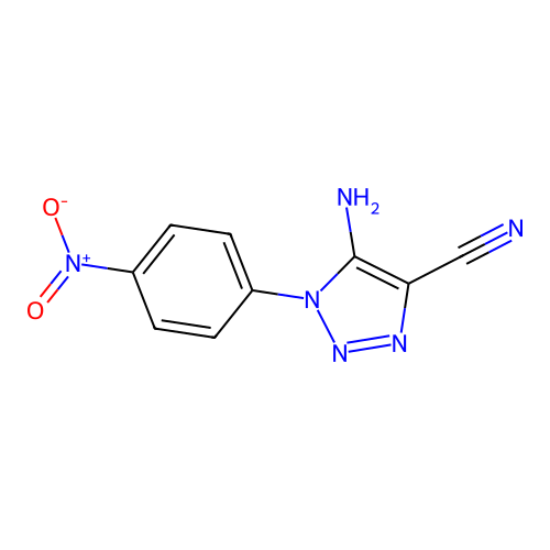 5-amino-1-(4-nitrophenyl)-1H-1,2,3-triazole-4-carbonitrile structure