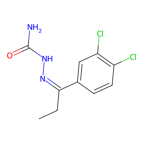 [(Z)-1-(3,4-dichlorophenyl)propylideneamino]urea structure